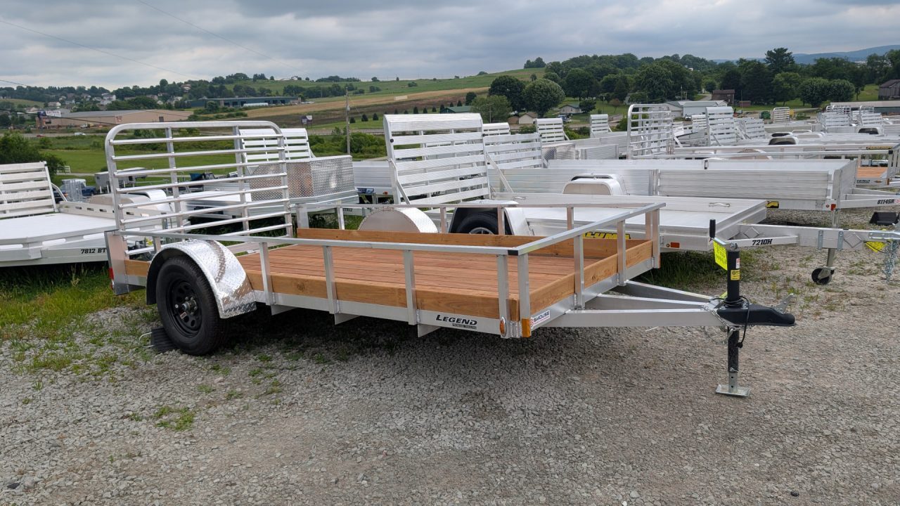 New 2027 Legend 6x12 Open Aluminum Low Wood Side Trailer