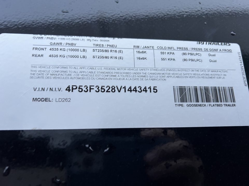 New 2027 PJ Trailers 26 Gooseneck LD Tandem Dual Flatbed Trailer