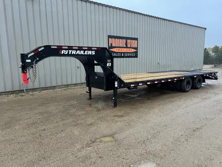 New 2027 PJ Trailers 26 Gooseneck LD Tandem Dual Flatbed Trailer