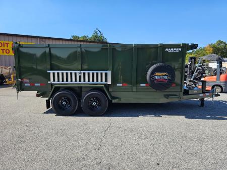 New 2027 PROSPECTOR 14K 7X16 TELESCOPING DUMP TRAILER 4' WALLS AND ALUMINIUM RAMPS