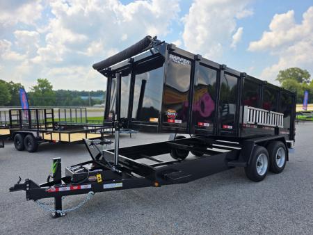 New 2027 PROSPECTOR 7X16 16K TELESCOPING DUMP TRAILER WITH 4' WALLS AND SPREADER GATE