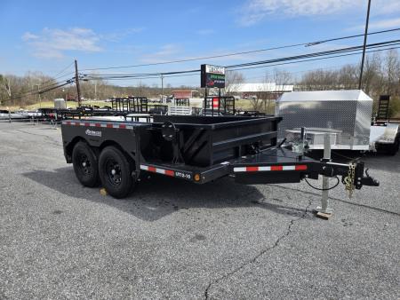 New 6'3  x 12' Air-Tow UT12-10 Drop Deck Utility Flatbed Equipment Trailer 13.5k GVWR ***BLACK OUT