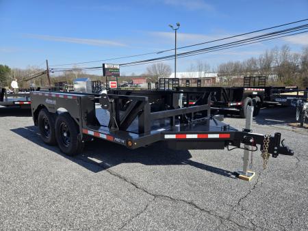 New 6'3  X 14' Air Tow PRO 14 Drop Deck Equipment Trailer, 10K Payload Capacity ***BLACK OUT