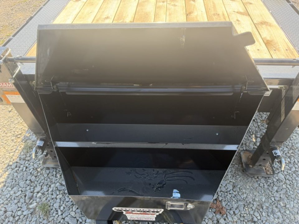 New Load Trail Equipment 102 x 24 21K Gun Metal Gray W/ MAX Ramps, Winch Plate, and MAX Box