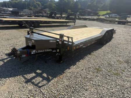 New Load Trail Equipment 102 x 24 21K Gun Metal Gray W/ MAX Ramps, Winch Plate, and MAX Box