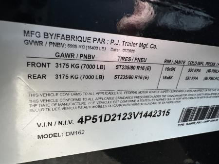 New 2027 PJ Trailers 16' DM High Side Dump Trailer