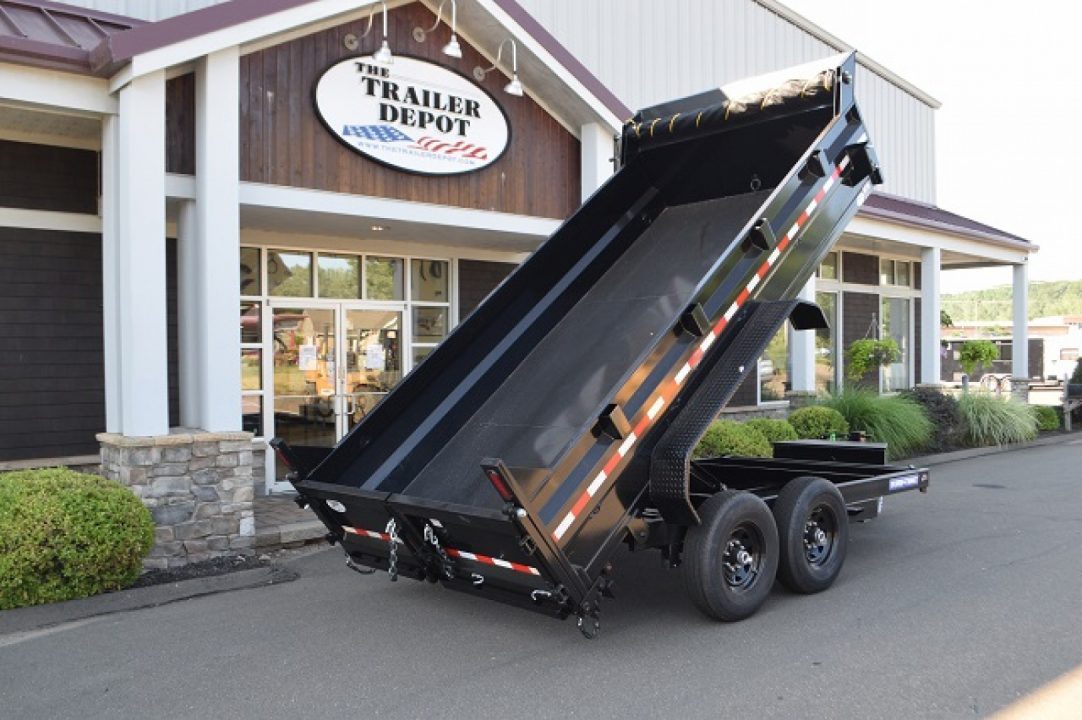 New SURE-TRAC 7' x 14' HEAVY DUTY SCISSOR DUMP TRAILER 14K