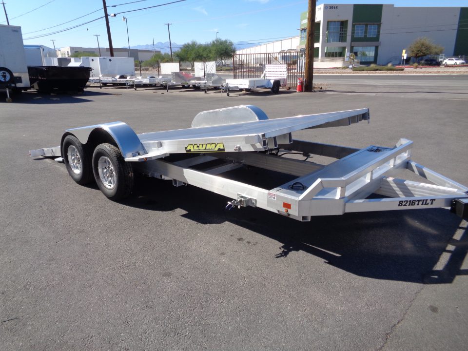 New 2027 Aluma * 8216 Tilt * 16Ft Aluminum Tilt 7k Car Hauler