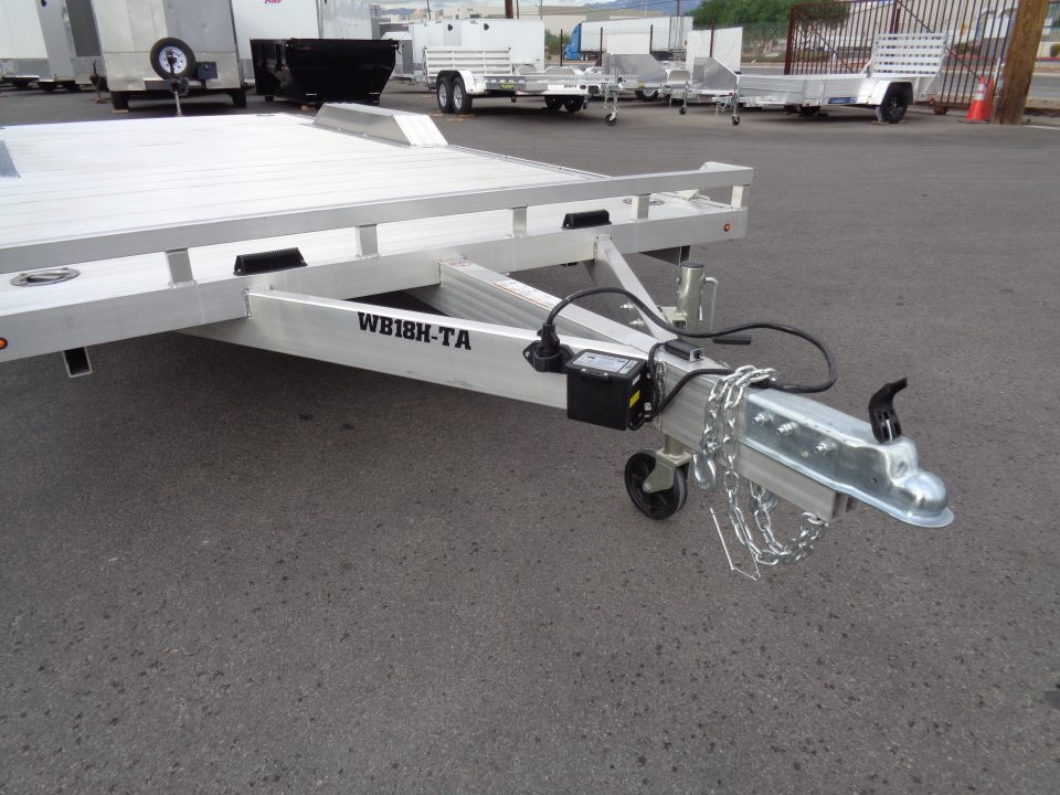 New 2027 Aluma * WB18H-TA-EL-DOF * 18Ft Heavy Duty Wide Body Drive-Over-Fender 10k Car Hauler
