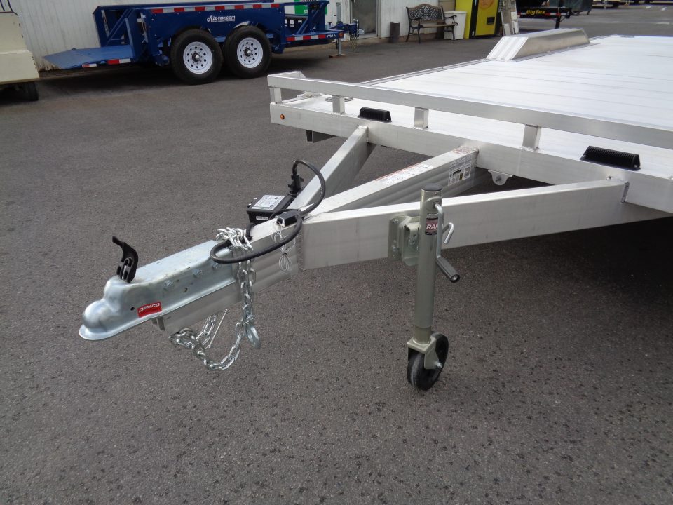 New 2027 Aluma * WB18H-TA-EL-DOF * 18Ft Heavy Duty Wide Body Drive-Over-Fender 10k Car Hauler