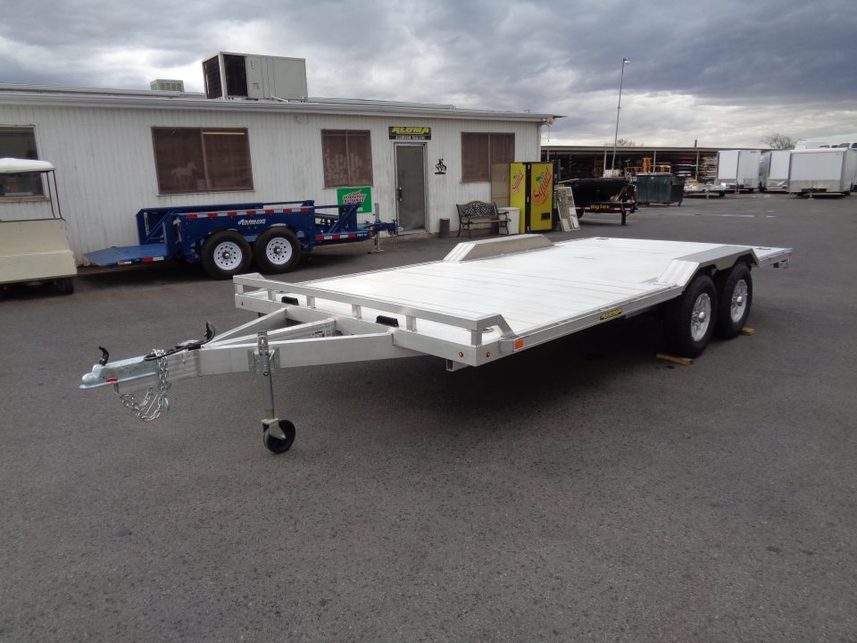 New 2027 Aluma * WB18H-TA-EL-DOF * 18Ft Heavy Duty Wide Body Drive-Over-Fender 10k Car Hauler