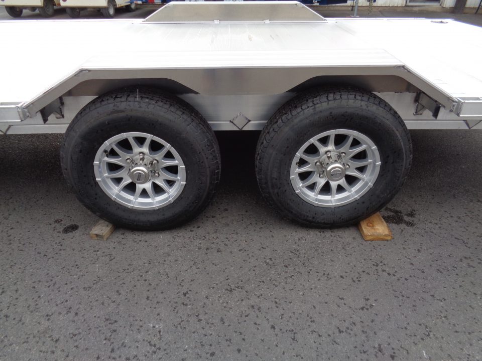 New 2027 Aluma * WB18H-TA-EL-DOF * 18Ft Heavy Duty Wide Body Drive-Over-Fender 10k Car Hauler