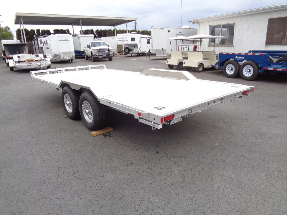 New 2027 Aluma * WB18H-TA-EL-DOF * 18Ft Heavy Duty Wide Body Drive-Over-Fender 10k Car Hauler