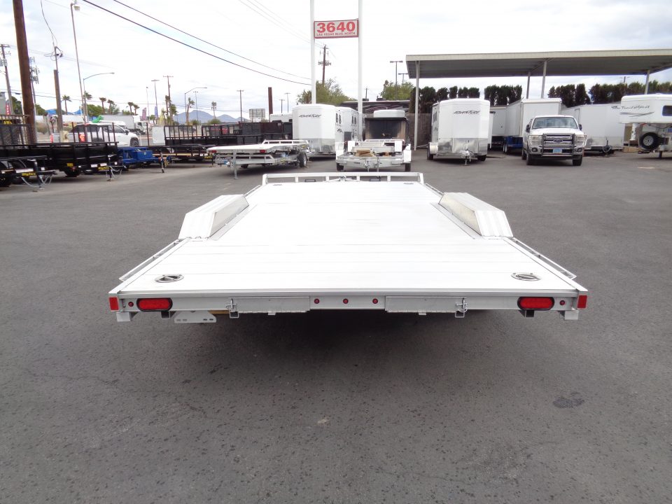 New 2027 Aluma * WB18H-TA-EL-DOF * 18Ft Heavy Duty Wide Body Drive-Over-Fender 10k Car Hauler