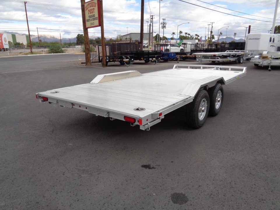 New 2027 Aluma * WB18H-TA-EL-DOF * 18Ft Heavy Duty Wide Body Drive-Over-Fender 10k Car Hauler