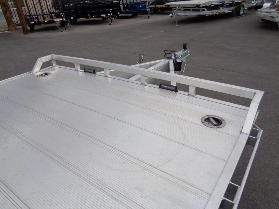 New 2027 Aluma * WB18H-TA-EL-DOF * 18Ft Heavy Duty Wide Body Drive-Over-Fender 10k Car Hauler