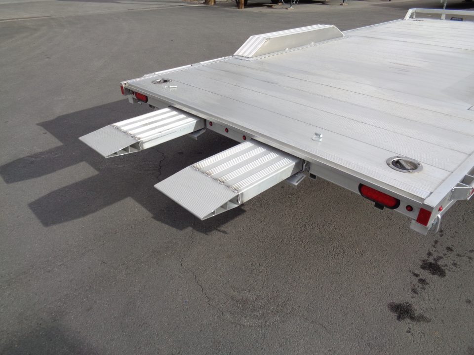 New 2027 Aluma * WB18H-TA-EL-DOF * 18Ft Heavy Duty Wide Body Drive-Over-Fender 10k Car Hauler