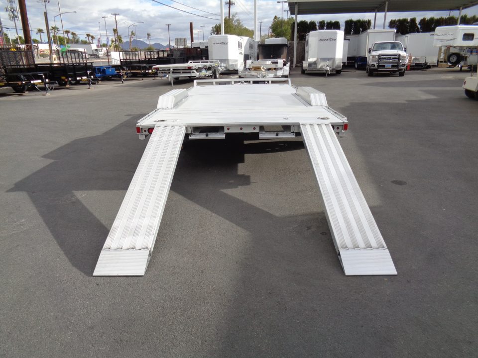 New 2027 Aluma * WB18H-TA-EL-DOF * 18Ft Heavy Duty Wide Body Drive-Over-Fender 10k Car Hauler