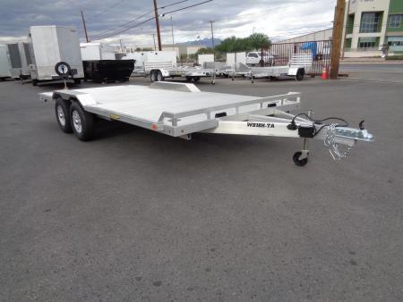 New 2027 Aluma * WB18H-TA-EL-DOF * 18Ft Heavy Duty Wide Body Drive-Over-Fender 10k Car Hauler