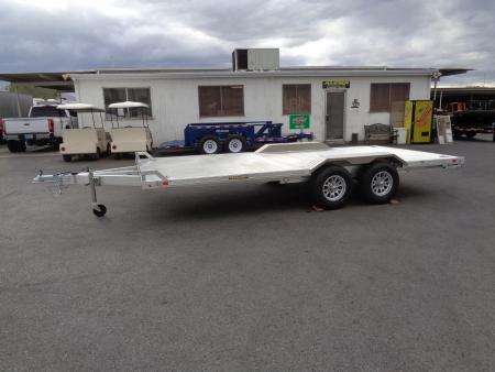 New 2027 Aluma * WB18H-TA-EL-DOF * 18Ft Heavy Duty Wide Body Drive-Over-Fender 10k Car Hauler