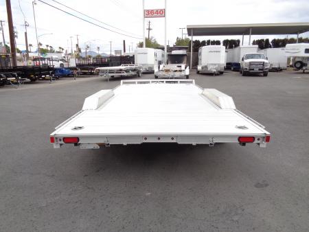 New 2027 Aluma * WB18H-TA-EL-DOF * 18Ft Heavy Duty Wide Body Drive-Over-Fender 10k Car Hauler