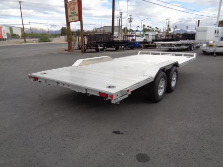New 2027 Aluma * WB18H-TA-EL-DOF * 18Ft Heavy Duty Wide Body Drive-Over-Fender 10k Car Hauler