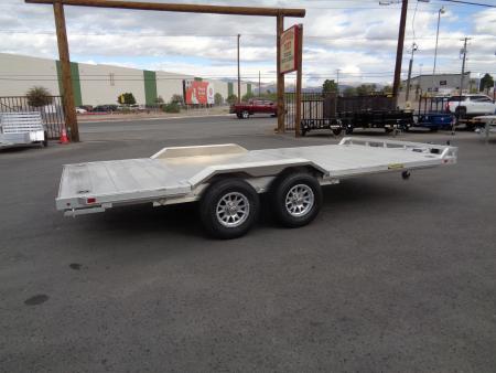 New 2027 Aluma * WB18H-TA-EL-DOF * 18Ft Heavy Duty Wide Body Drive-Over-Fender 10k Car Hauler
