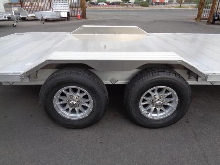 New 2027 Aluma * WB18H-TA-EL-DOF * 18Ft Heavy Duty Wide Body Drive-Over-Fender 10k Car Hauler