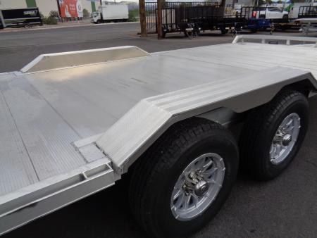 New 2027 Aluma * WB18H-TA-EL-DOF * 18Ft Heavy Duty Wide Body Drive-Over-Fender 10k Car Hauler