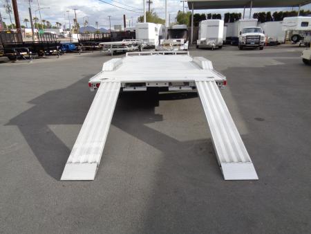 New 2027 Aluma * WB18H-TA-EL-DOF * 18Ft Heavy Duty Wide Body Drive-Over-Fender 10k Car Hauler