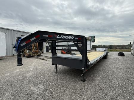 New Lamar Gooseneck Car Hauler 102x36 14K W/ Winch Plate