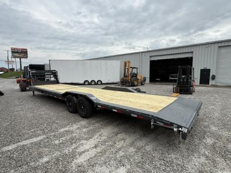 New Lamar Gooseneck Car Hauler 102x36 14K W/ Winch Plate