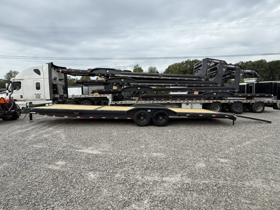 New Lamar Car Hauler 102x32 14K W/ Tool Box & Winch Plate