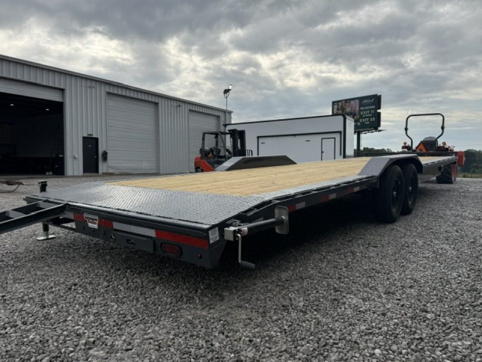 New Lamar Car Hauler 102x32 14K W/ Tool Box & Winch Plate
