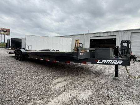 New Lamar Car Hauler 102x32 14K W/ Tool Box & Winch Plate