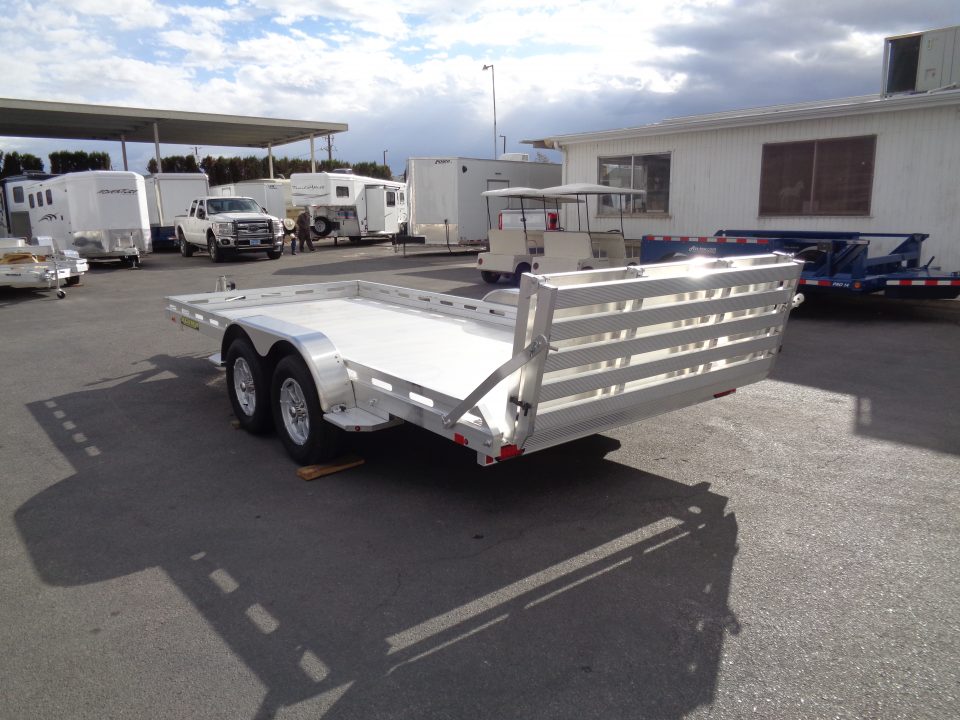 New 2027 Aluma * 8016 BT * 16Ft Tandem Axle 8.5K Aluminum Car Hauler w/ Bi-Fold Tailgate