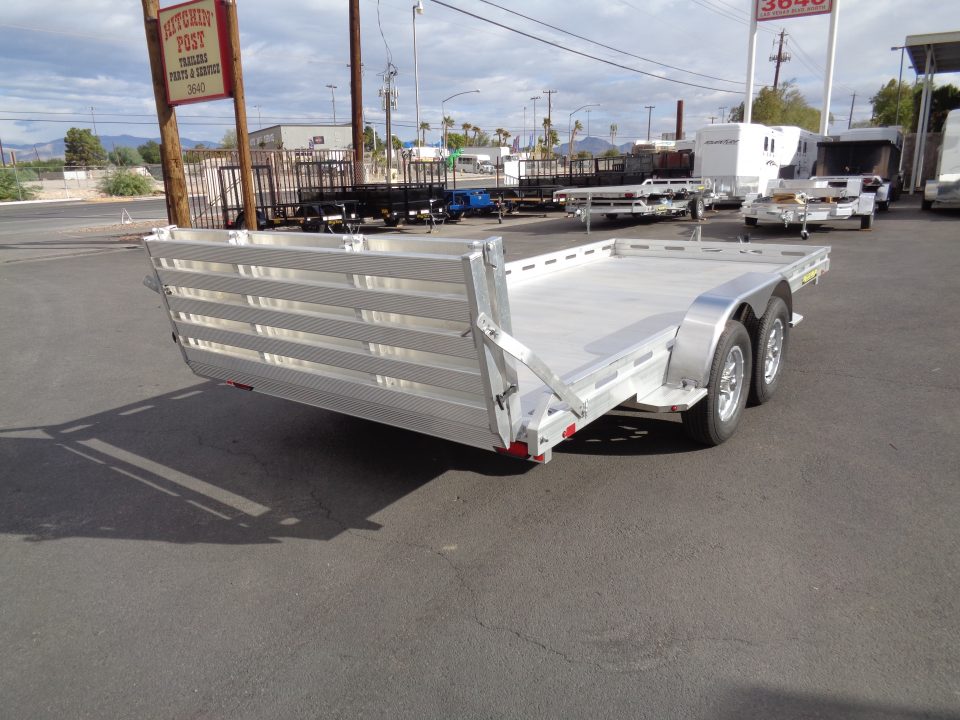 New 2027 Aluma * 8016 BT * 16Ft Tandem Axle 8.5K Aluminum Car Hauler w/ Bi-Fold Tailgate