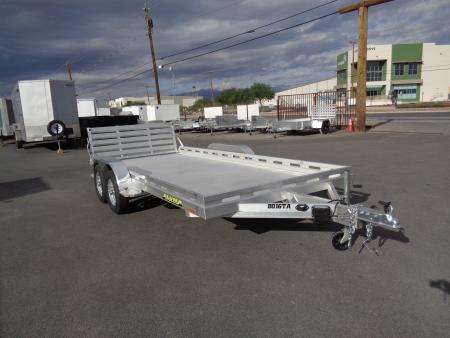 New 2027 Aluma * 8016 BT * 16Ft Tandem Axle 8.5K Aluminum Car Hauler w/ Bi-Fold Tailgate