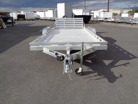 New 2027 Aluma * 8016 BT * 16Ft Tandem Axle 8.5K Aluminum Car Hauler w/ Bi-Fold Tailgate