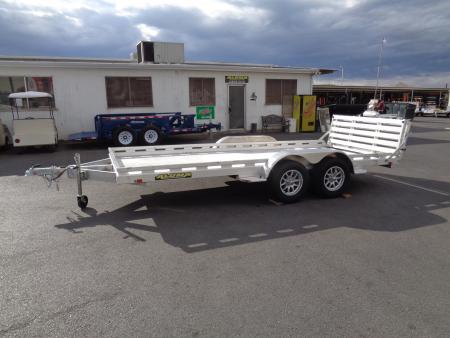 New 2027 Aluma * 8016 BT * 16Ft Tandem Axle 8.5K Aluminum Car Hauler w/ Bi-Fold Tailgate