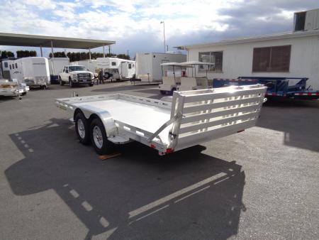 New 2027 Aluma * 8016 BT * 16Ft Tandem Axle 8.5K Aluminum Car Hauler w/ Bi-Fold Tailgate