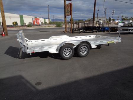 New 2027 Aluma * 8016 BT * 16Ft Tandem Axle 8.5K Aluminum Car Hauler w/ Bi-Fold Tailgate
