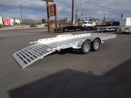 New 2027 Aluma * 8016 BT * 16Ft Tandem Axle 8.5K Aluminum Car Hauler w/ Bi-Fold Tailgate