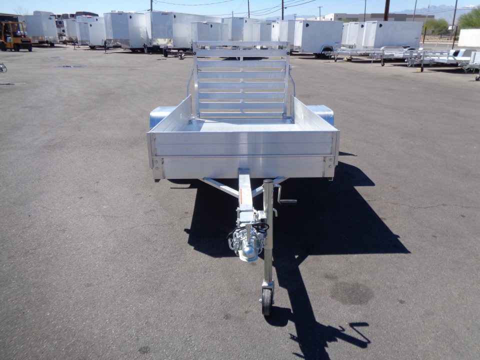 New 2027 Aluma * 548ESA-S * 5x8 Single Axle Utility Trailer w/ 12" Solid Sides