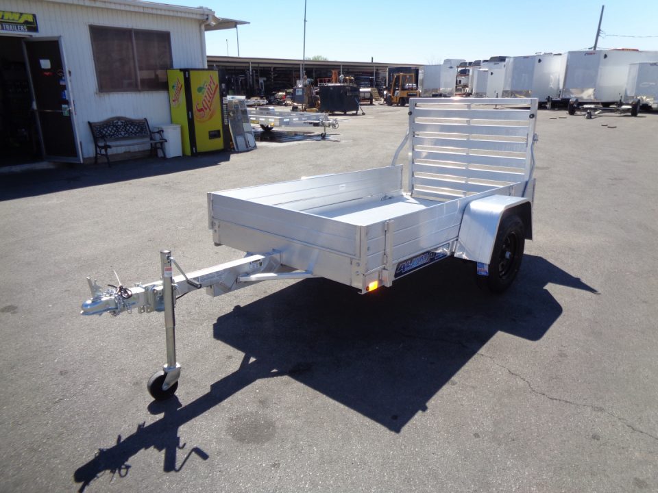 New 2027 Aluma * 548ESA-S * 5x8 Single Axle Utility Trailer w/ 12" Solid Sides