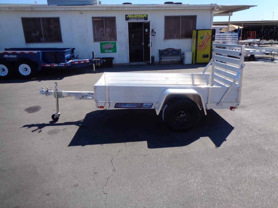 New 2027 Aluma * 548ESA-S * 5x8 Single Axle Utility Trailer w/ 12" Solid Sides