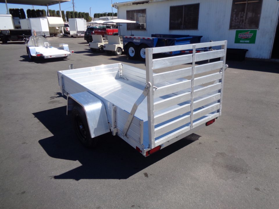 New 2027 Aluma * 548ESA-S * 5x8 Single Axle Utility Trailer w/ 12" Solid Sides