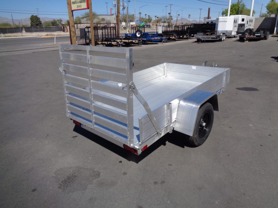 New 2027 Aluma * 548ESA-S * 5x8 Single Axle Utility Trailer w/ 12" Solid Sides