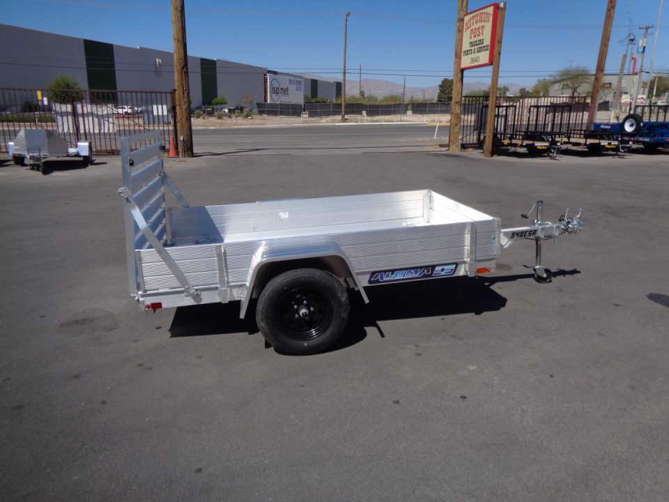 New 2027 Aluma * 548ESA-S * 5x8 Single Axle Utility Trailer w/ 12" Solid Sides