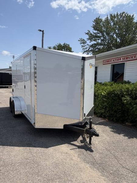 New 2027 Stealth 7 X 16 Cargo / Enclosed Trailer with Double Door and 6ft 6in interior Height Screwless - Light Lid Roof